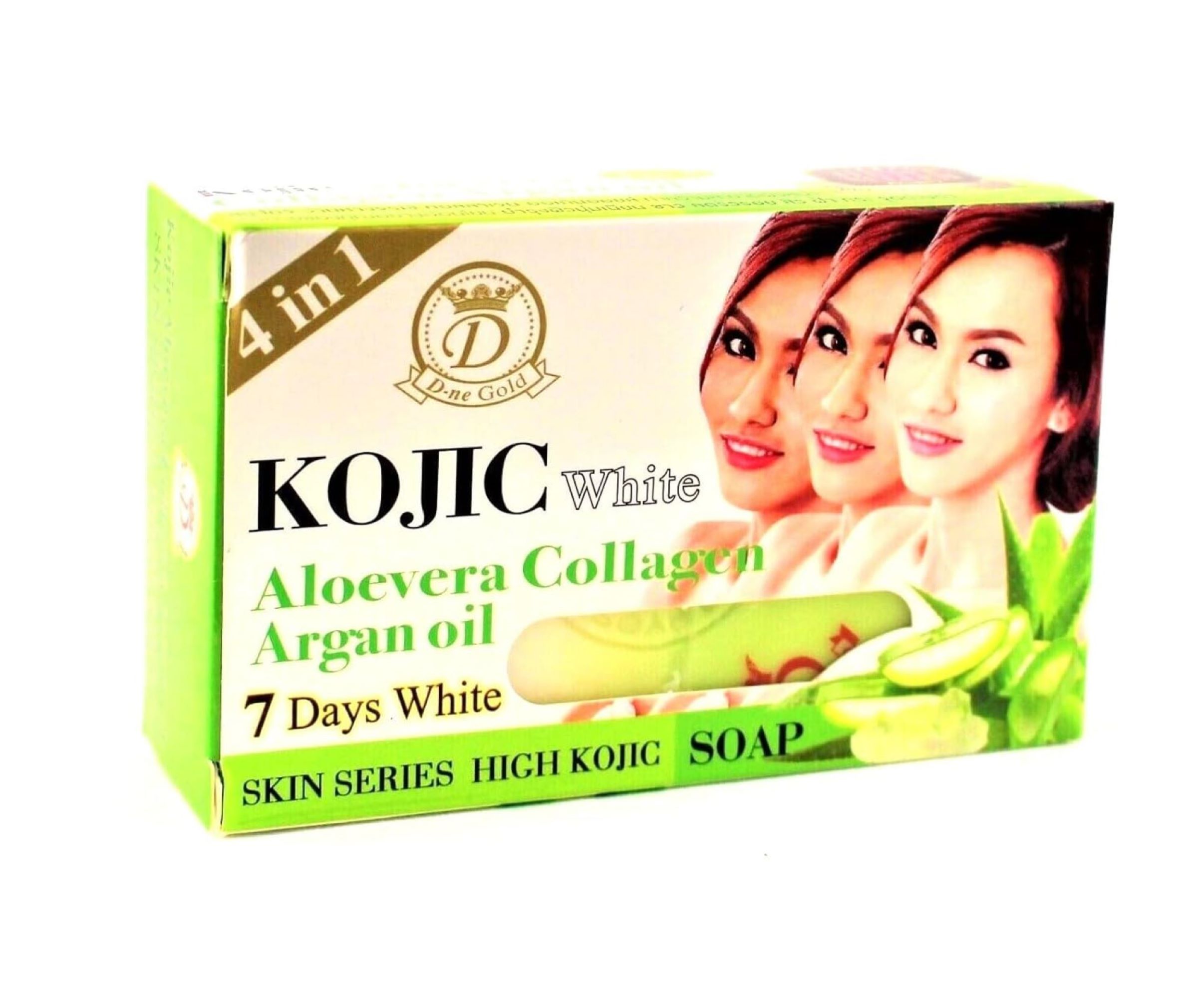 D-Gold Kojic White (Aloevera Collagen, Argen oil) soap 160g - Image 2