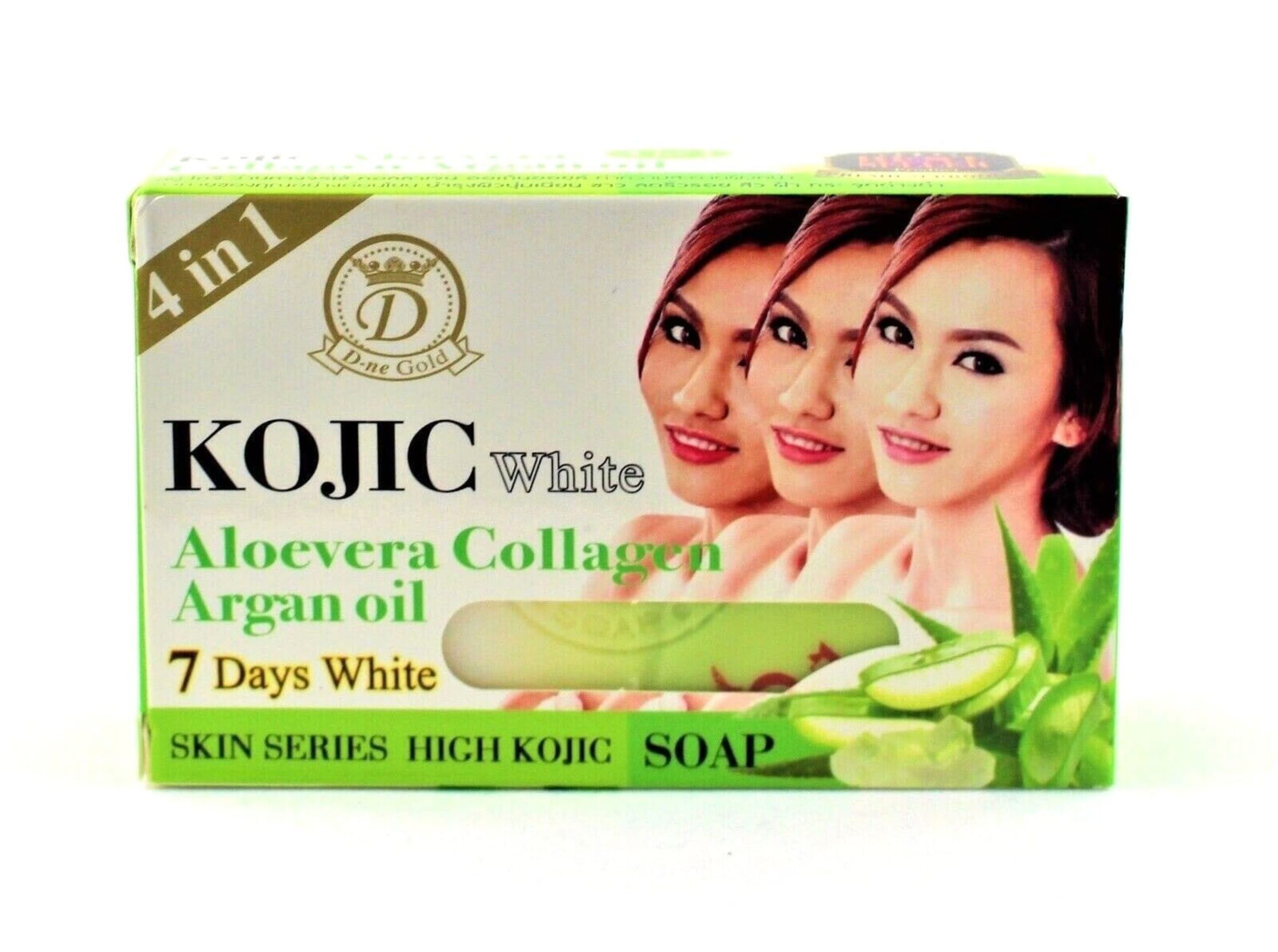 D-Gold Kojic White (Aloevera Collagen, Argen oil) soap 160g