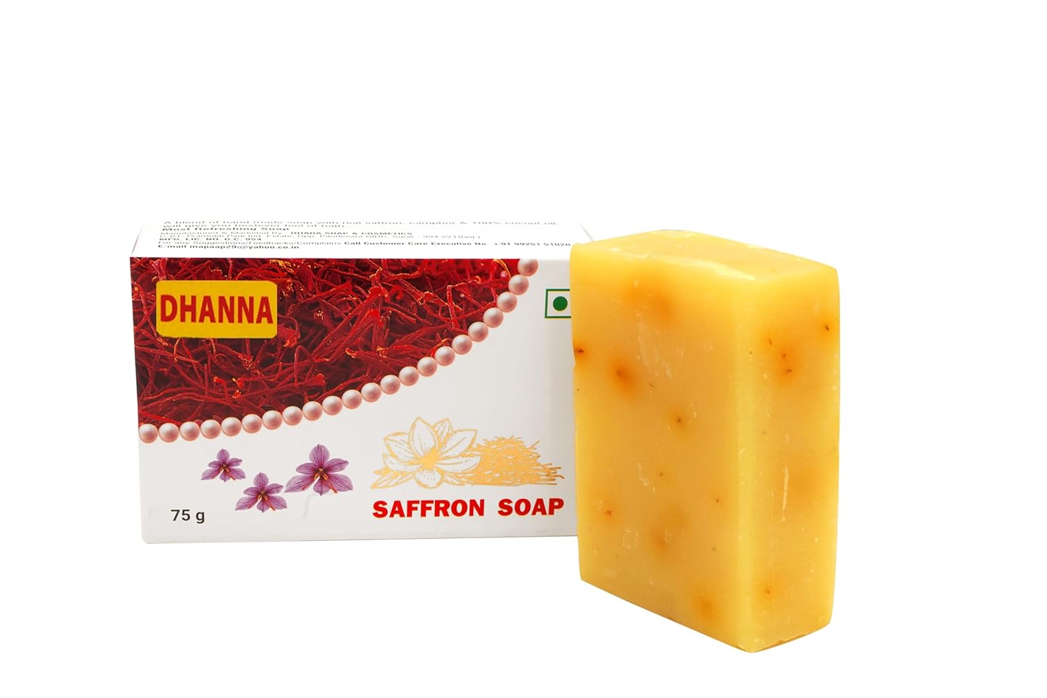 Dhanna (to cure pimples and dark spots naturally) real kesar Soap 75g