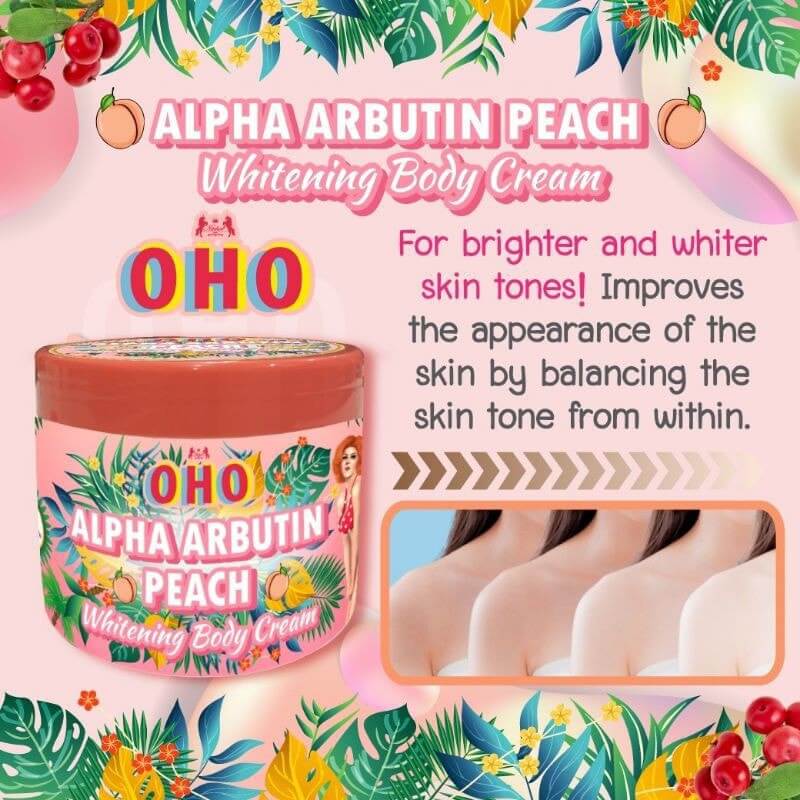 OHO ALPHA ARBUTIN PEACH CREAM 300Grm - Image 5
