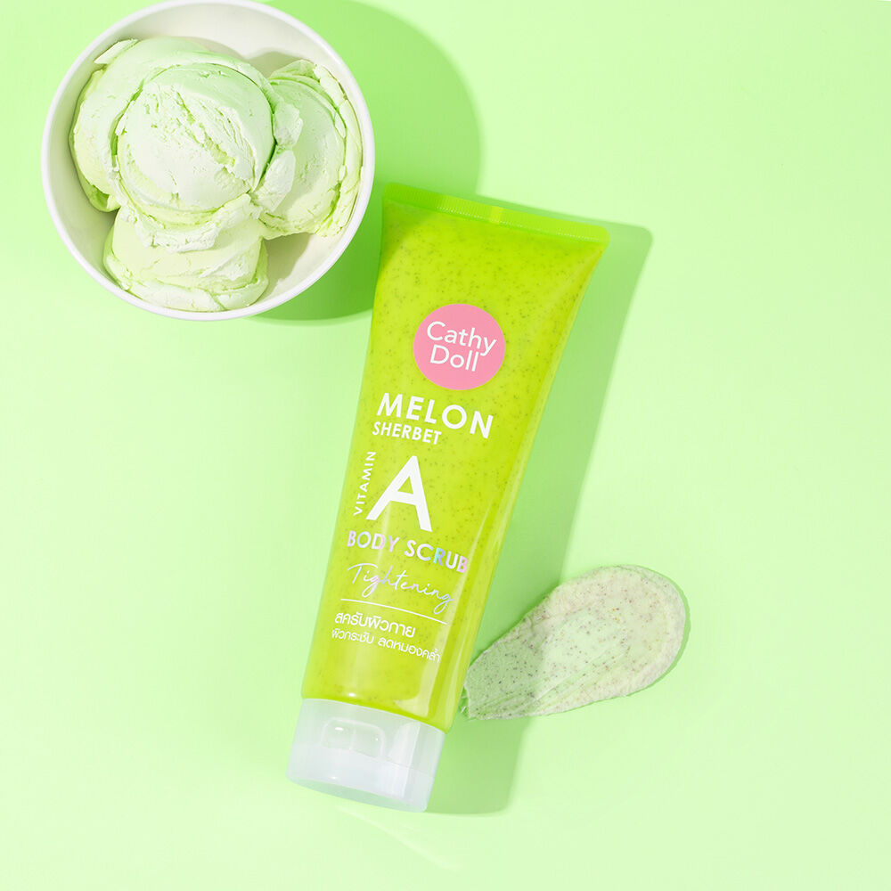 CATHY DOLL MELONE SHERBET BODY SCRUB (YELLOW) - Image 5