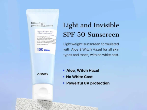 COSRX ULTRA LIGHT INVISIBLE SUNSCREEN 50ML