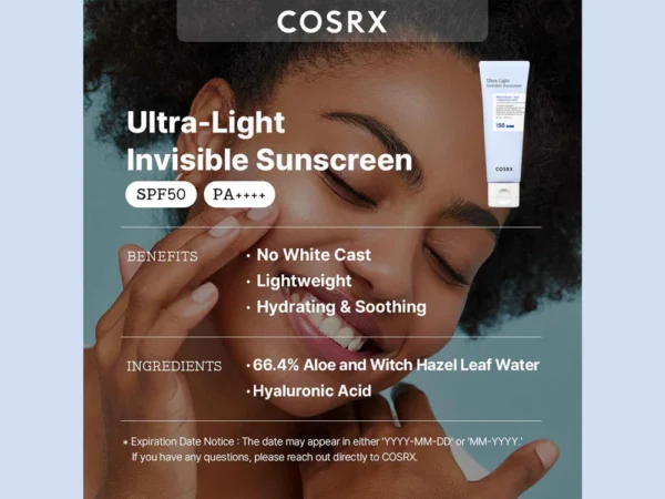 COSRX ULTRA LIGHT INVISIBLE SUNSCREEN 50ML